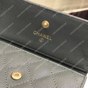 Chanel Boy Small Flap Wallet Grey - Image 4