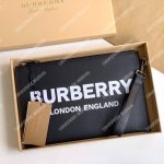 Burberry Logo Print Zip Pouch Black