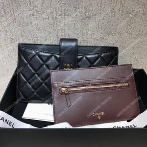 Chanel Classic Pouch Lambskin Leather Black - Image 7