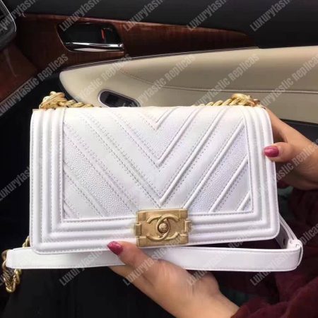 Chanel Medium Boy Flap Bag White - Image 8