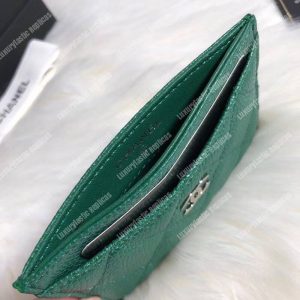Chanel Classic Card Holder Green - Image 4