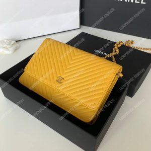 Chanel Wallet On Chain Yellow - Image 4