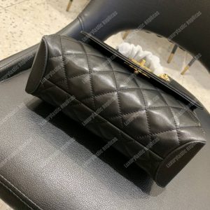 Chanel Flap Bag With Top Handle Lambskin Black - Image 4