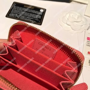 Chanel Classic Zipped Coin Purse Pink - Image 8