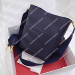 Celine Sangle Bucket Bag In Soft Grained Calfskin Deep Blue