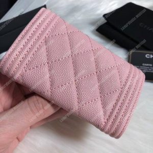 Chanel Boy Small Flap Wallet Pink - Image 6