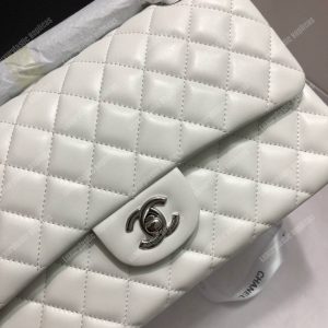 Chanel Medium Classic Handbag White - Image 6