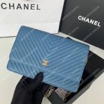 Chanel Wallet On Chain Airforce Blue