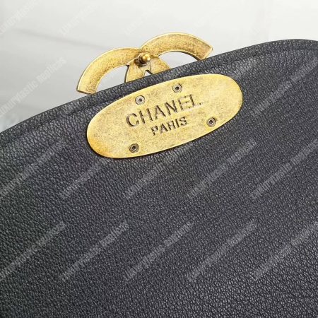 Chanel Medium Flap Bag With Top Handle Black - Image 3