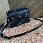 Burberry Mini Leather Title Bag with Pocket Detail Black