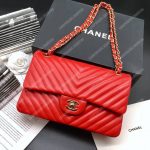Chanel Classic Medium Handbag Red