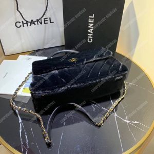Chanel Flap Bag With Top Handle Black - Image 4