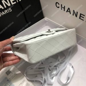 Chanel Medium Classic Handbag White - Image 5