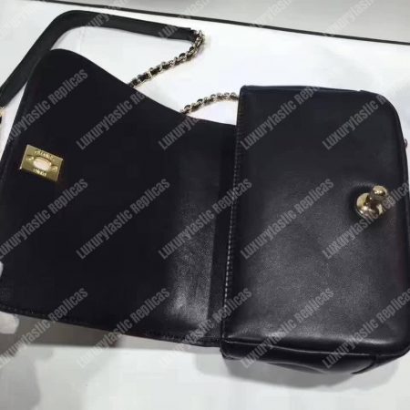 Chanel Small Flap Bag With Top Handle Black - Image 4
