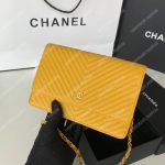 Chanel Wallet On Chain Yellow