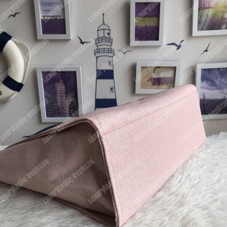 Chanel Deauville Fabric Tote Pink/Fuchsia - Image 9