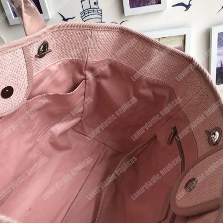 Chanel Deauville Fabric Tote Pink/Fuchsia - Image 6