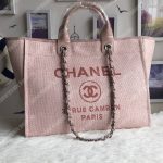 Chanel Deauville Fabric Tote Pink/Fuchsia