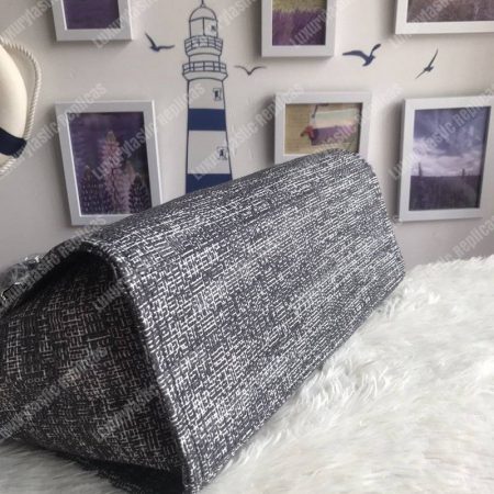 Chanel Deauville Fabric Tote Dark Gray - Image 9