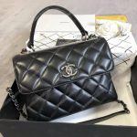 Chanel Small Flap Bag With Top Handle Black-Ruthenium