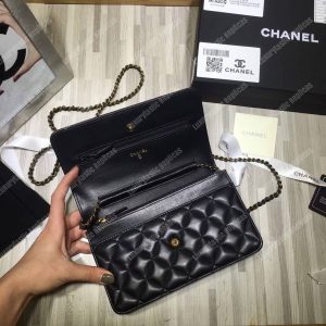 Chanel Le Boy Wallet On Chain – WOC Black Quilted Lambskin Gold-Toned - Image 5