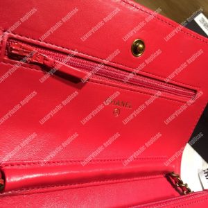 Chanel Le Boy Wallet On Chain – WOC Red Quilted Lambskin Gold-Toned - Image 7