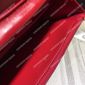 Chanel Le Boy Wallet On Chain – WOC Red Quilted Lambskin Gold-Toned - Image 5