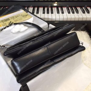 Chanel Small Flap Bag With Top Handle Black-Silver - Image 5