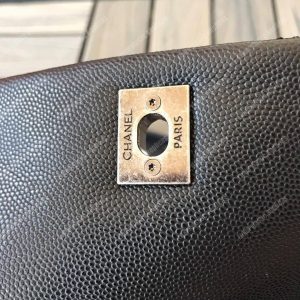 Chanel Small Flap Bag With Top Handle Black - Image 8