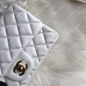 Chanel Mini Flap Bag White - Image 3