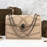 BVL Serpenti Forever Flap Cover Quilted Stardust Bag Linen Agate