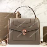 BVL Serpenti Forever Flap Cover Medium Tophandle Bag Moonrock