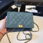 Chanel Le Boy Wallet On Chain – WOC Veridian Caviar Gold-Toned