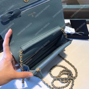 Chanel Le Boy Wallet On Chain – WOC Veridian Caviar Gold-Toned - Image 7