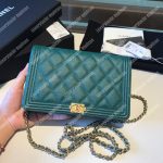 Chanel Le Boy Wallet On Chain – WOC Teal Caviar Gold-Toned