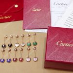 Cartier Amulette De Dangle Earrings Gold