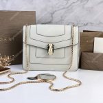 BVL Serpenti Forever Flap Cover Bag White Agate