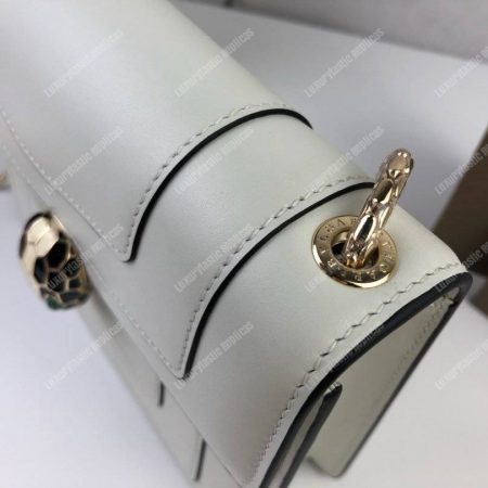 BVL Serpenti Forever Flap Cover Bag White Agate - Image 5