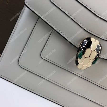 BVL Serpenti Forever Flap Cover Bag White Agate - Image 6