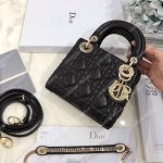 Mini Lady Dior Lambskin Bag With Gold-Toned Metal