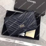 Chanel Reissue 2.55 Wallet On Chain – WOC Chevron Studded Lambskin Dark Blue Silver-Toned
