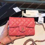 Chanel Classic Clutch With Chain – CWC Caviar Pink Silver-Toned