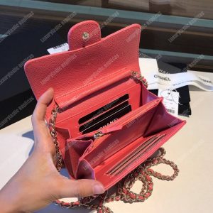 Chanel Classic Clutch With Chain – CWC Caviar Pink Silver-Toned - Image 7