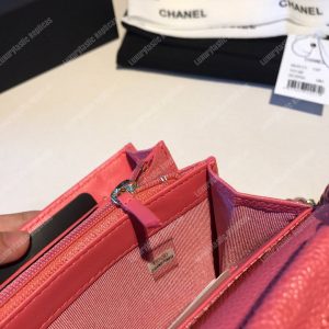 Chanel Classic Clutch With Chain – CWC Caviar Pink Silver-Toned - Image 9