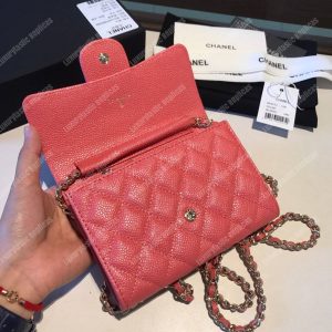 Chanel Classic Clutch With Chain – CWC Caviar Pink Silver-Toned - Image 6