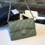 Chanel Classic Clutch With Chain – CWC Caviar Pistachio Gold-Toned