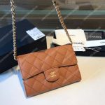 Chanel Classic Clutch With Chain – CWC Caviar Brown Gold-Toned