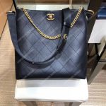 Chanel Hobo Handbag Black