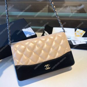 Chanel Wallet On Chain – WOC Aged & Smooth Calfskin White - Image 3