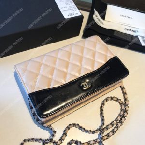 Chanel Wallet On Chain – WOC Aged & Smooth Calfskin White - Image 4
